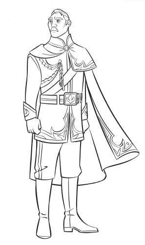 Раскраска Холодное Сердце 2 дедушка Эльзы, Король Рунард