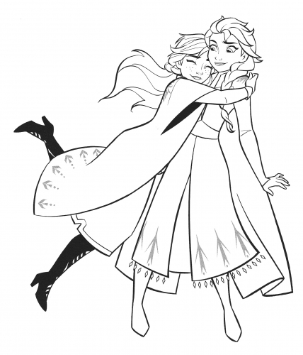 Анна обнимает Эльзу