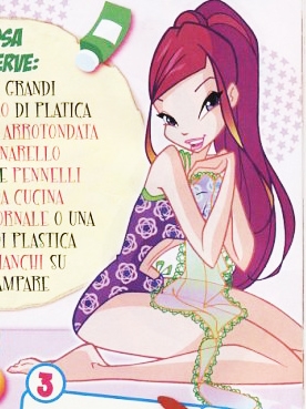 Рокси в купальнике, картинка из итальянского журнала винкс 76