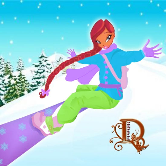 Фанарт Лейлы серия со сноубордами от Dashyl4i4ik