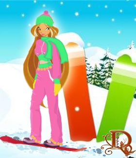 Фанарт Флоры серия со сноубордами от Dashyl4i4ik