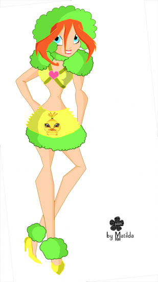 Блум в костюме Бель