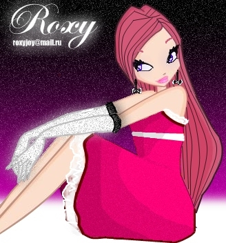 Рокси в платье, автор Roxy Brightstar