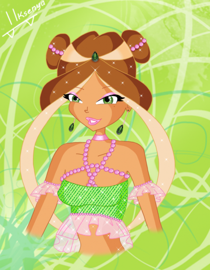 Флора в каком то превращении...  ХD .