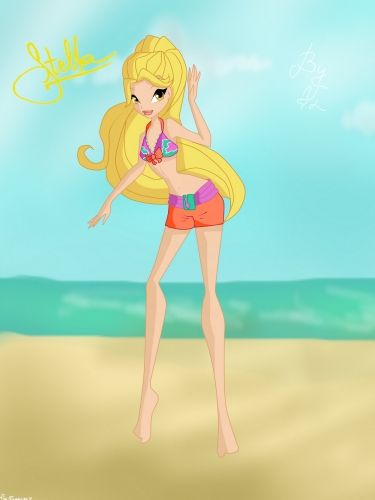 Стелла в новом купальние