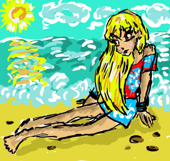 Стелла на пляже