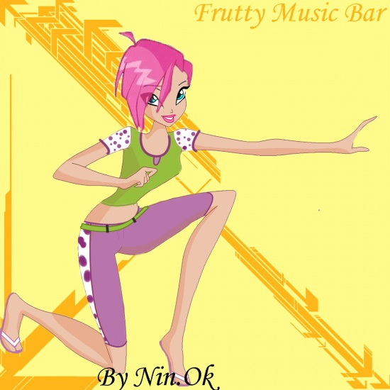 Очень красивый фанарт Техны в стиле Frutty Music Bar от NinOk