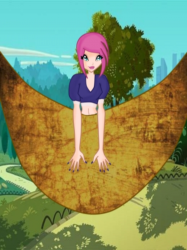 Текна в... чём-то, издалека напоминающем гамак