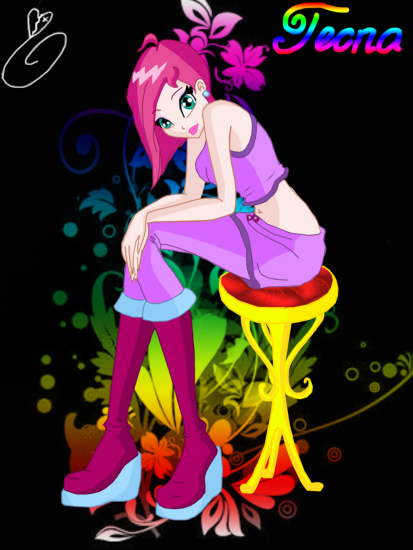 Текна сидит на стуле.Автор ksenya12345