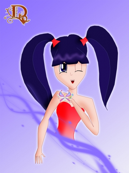 Муза в стиле аниме, крылья беливикс.