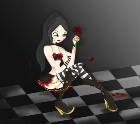 Аншари с цветком смерти в руках