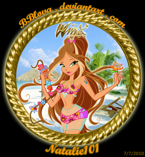 Флора в купальнике, арт Bblova для winx summer contest