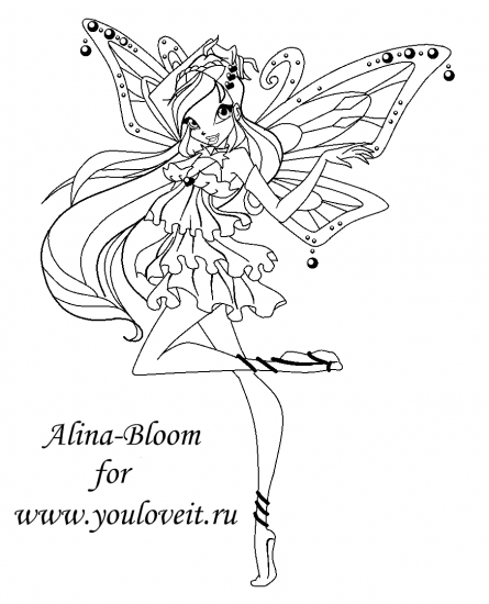 раскраска блум энчантикс