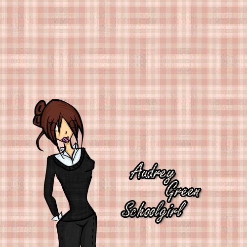 Audrey in school uniform