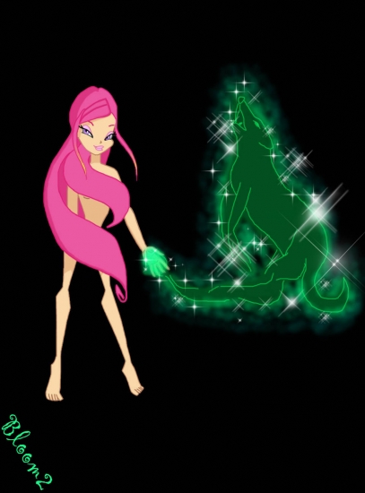 Рокси: Я-Шаман!Связующее звено между мирами!Волк-Дух Бесплотный,Единение!