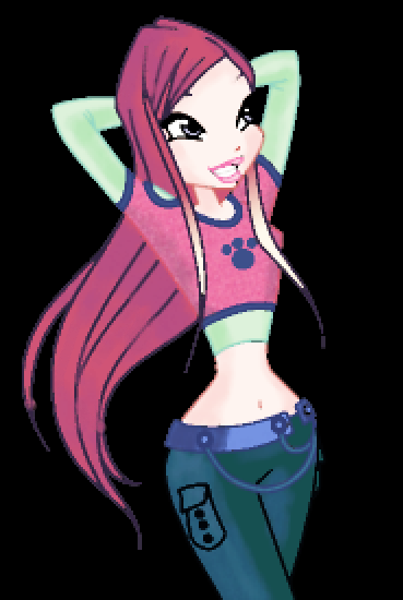 Рокси раскрашенный арт официальных художников