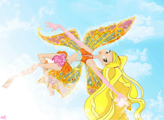 Счастливая стелла наслаждается полетом