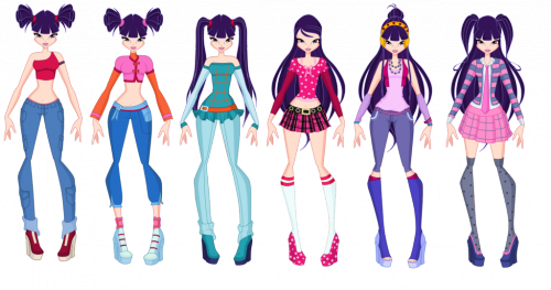 Повседневные наряды Музы 1 - 6 сезон Винкс Клуб