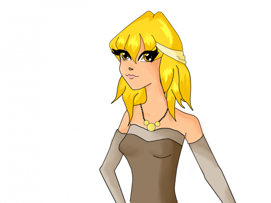 Стелла в платье. портрет