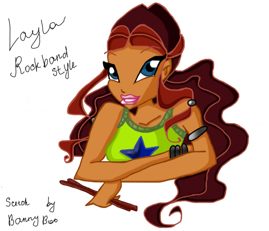 Layla Rockband Style. Scetch by Banny Boo