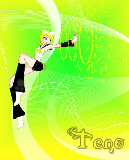 Арт от Teno в стиле вокалойд