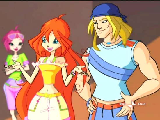 Картинка с Блум ,Скаем и Текки.