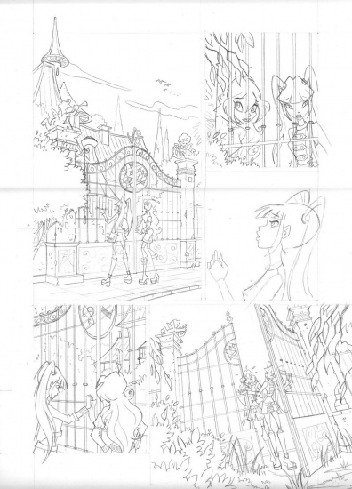 Рисунок страницы комикса винкс, автор Сирианни