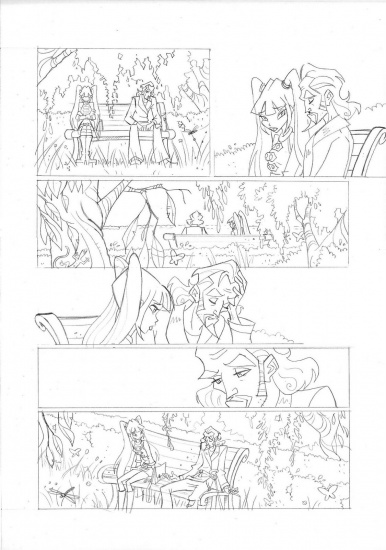 Рисунок страницы комикса винкс, автор Сирианни