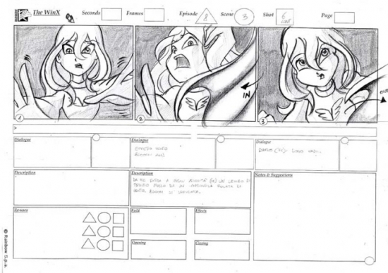 Раскадровка серии Винкс, 1 сезон серия 8