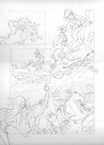 Скетч комикса винкс