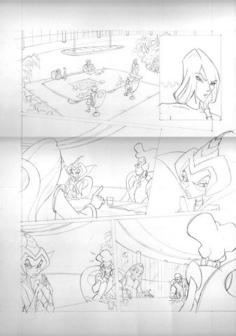 Скетч комикса винкс