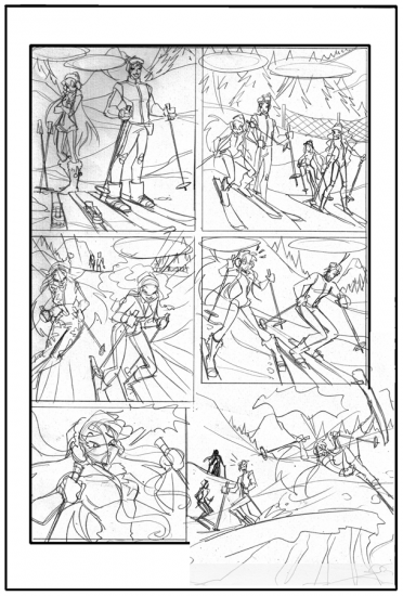 Набросок комикса винкс