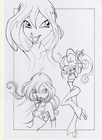 Рисунок Блум, скетч