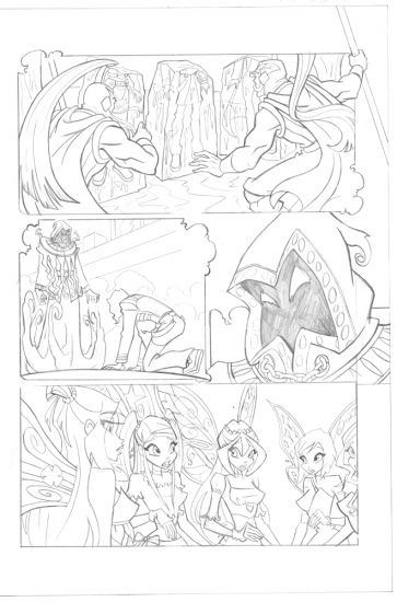 Рыцари черного круга, скетч для комикса