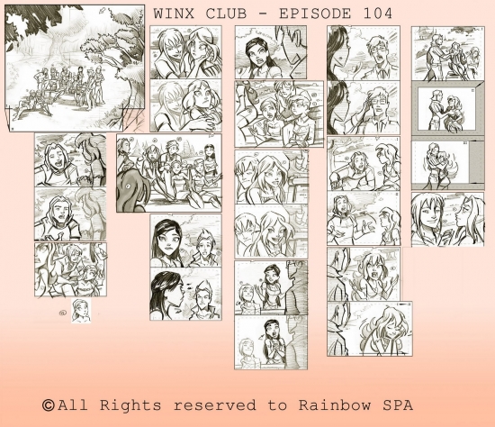 Винкс 4 сезон, наброски - раскадровка