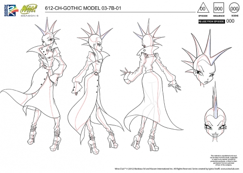 Концепт арт готической девушки к 6му сезону Винкс