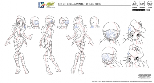 Концепт арт зимнего наряда Стеллы к 6му сезону Винкс