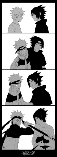 Наруто и Саске Distance