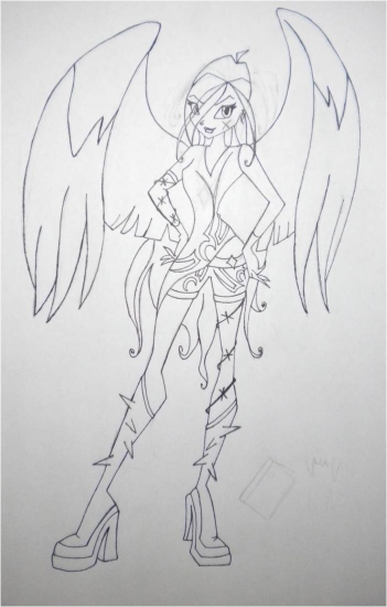 Айрис-тёмный ангел в стиле Винкс