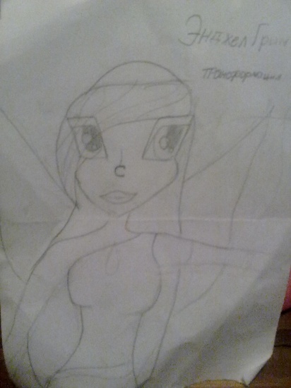 Рисунок aleno4ek, фанарт к фанфу Энджел Грин