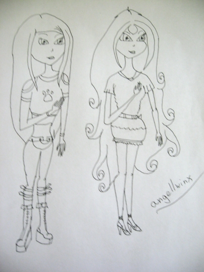 Рисунок Рокси и Блум от angellwinx