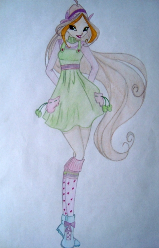 Флора в зимнем костюме