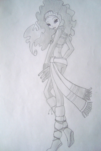 Лейла в зимнем костюме