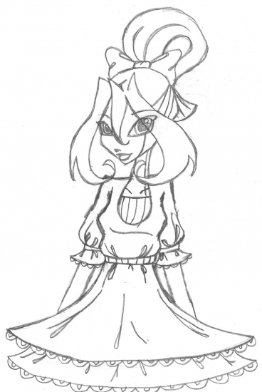 Куколка Блум набросок