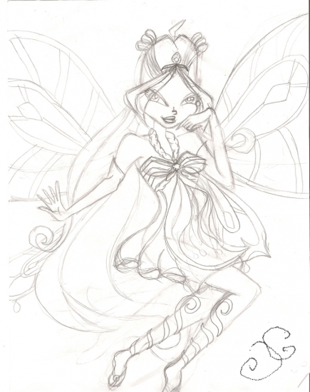 Флора энч карандашом