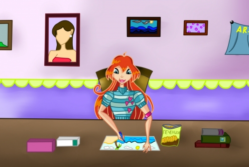 блум на рисовании