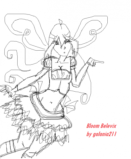 Набросок Блум беливикс в ПЕИНТЕ