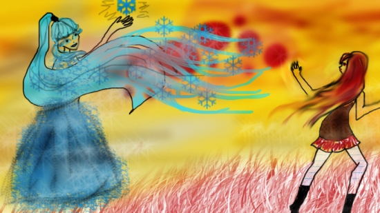 БлумЭ и Айси призраки,но сражаются.