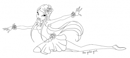 Рокси раскраска от The gold girl