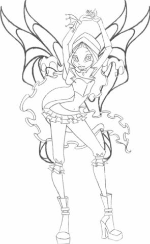 Раскраска Аиша спидикс